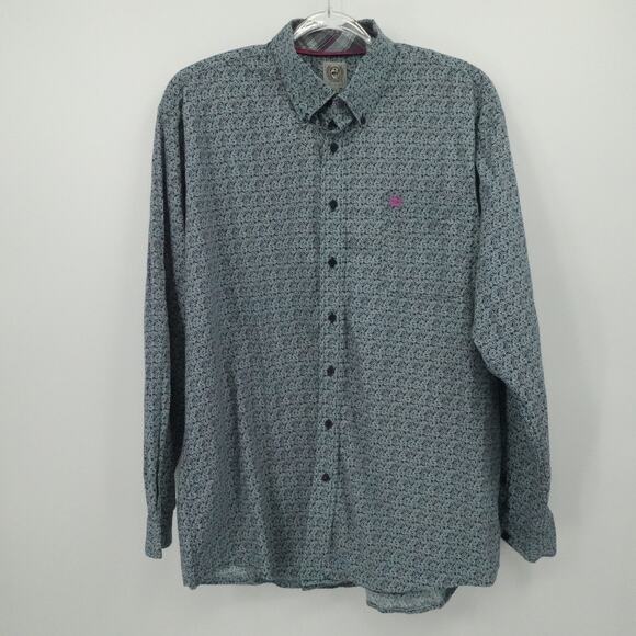 Cinch Shirt Mens XL Blue Paisley Western Rodeo Cowboy Button Down Long Sleeve - Picture 1 of 11